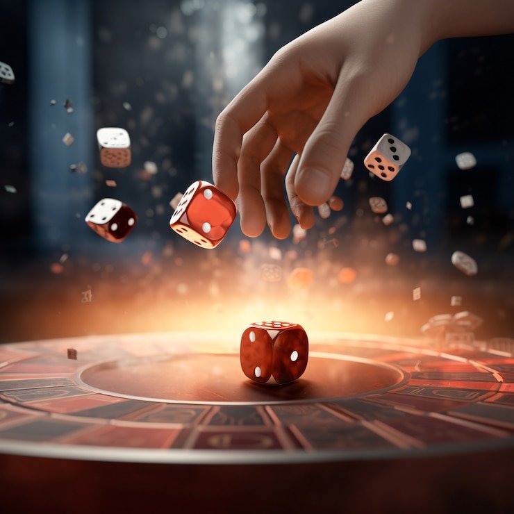 Dadu Online game interface on hanoman88 slot showing live dealer and player controls